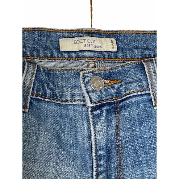 Levi’s 515 Boot Cut Jeans Light Wash Stretch Womans Size 10 Medium Red Label - Picture 2 of 8